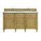 James Martin Vanities 60'' Double Vanity, Light Natural Oak w/ 3 CM Victorian Silver Quartz Top 424-V60D-LNO-3VSL - alternate 1
